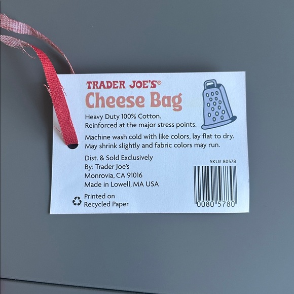 NWT Trader Joe's Cheese Experience Tote Bag Canvas - Picture 5 of 5